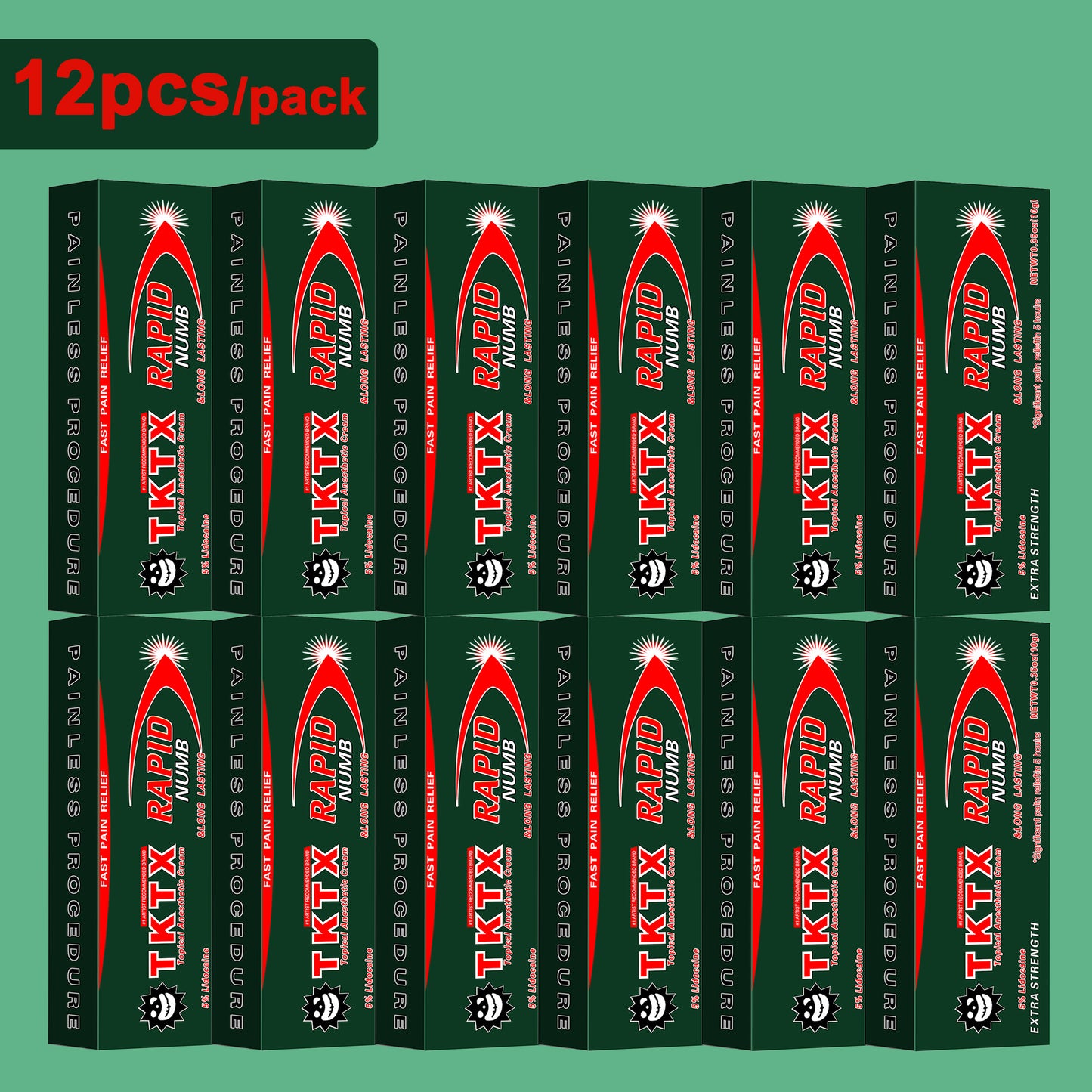 12 Pieces TKTX Rapid & Long Lasting 1.06oz/pcs