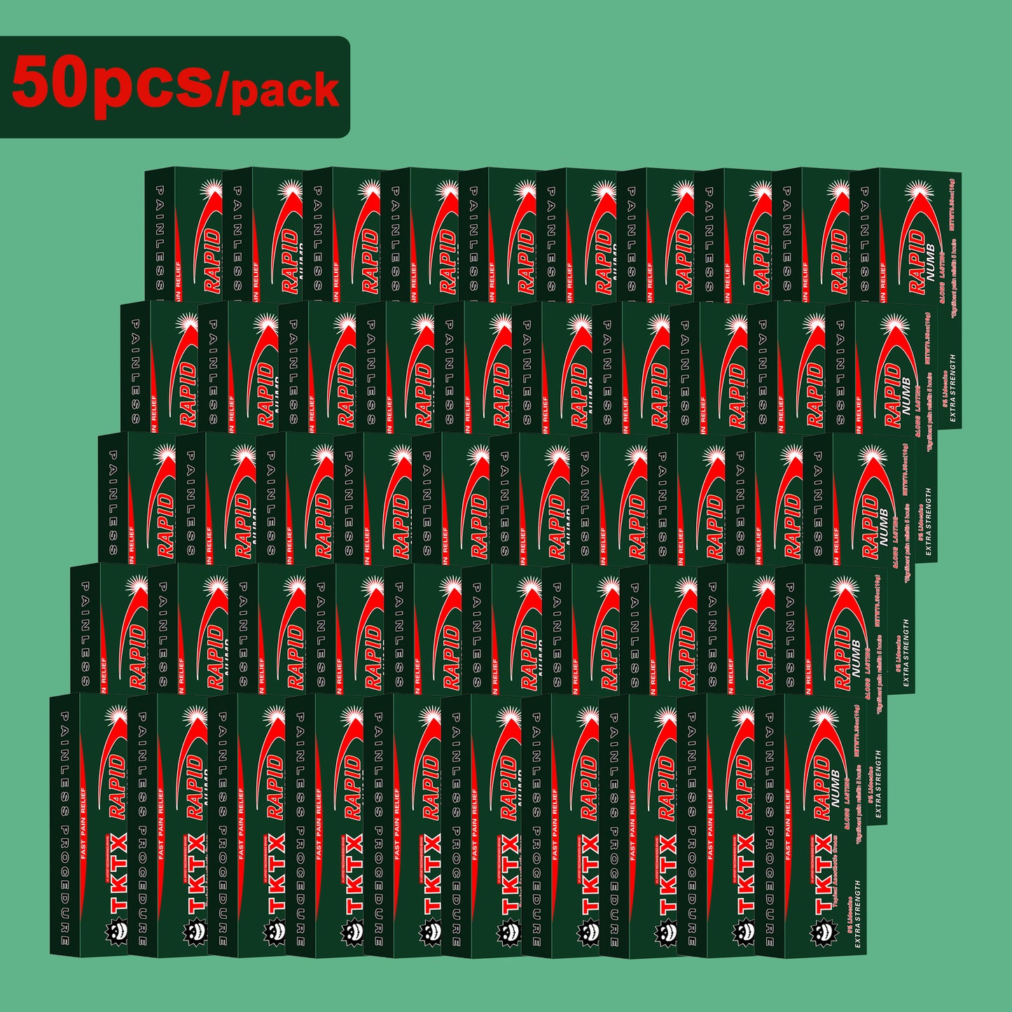 50 Pieces TKTX Rapid & Long Lasting 1.06oz/pcs